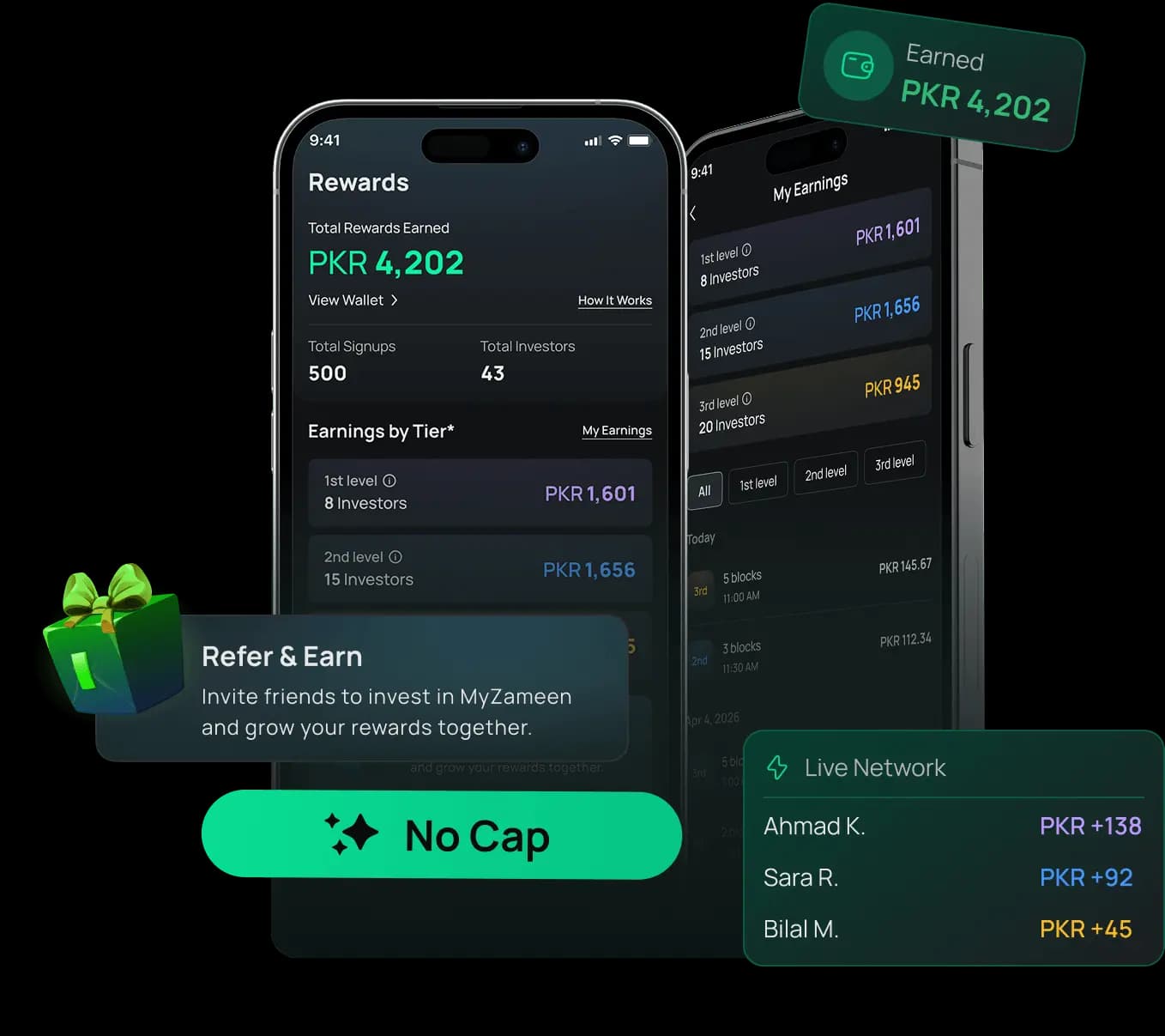 MyZameen referral and rewards